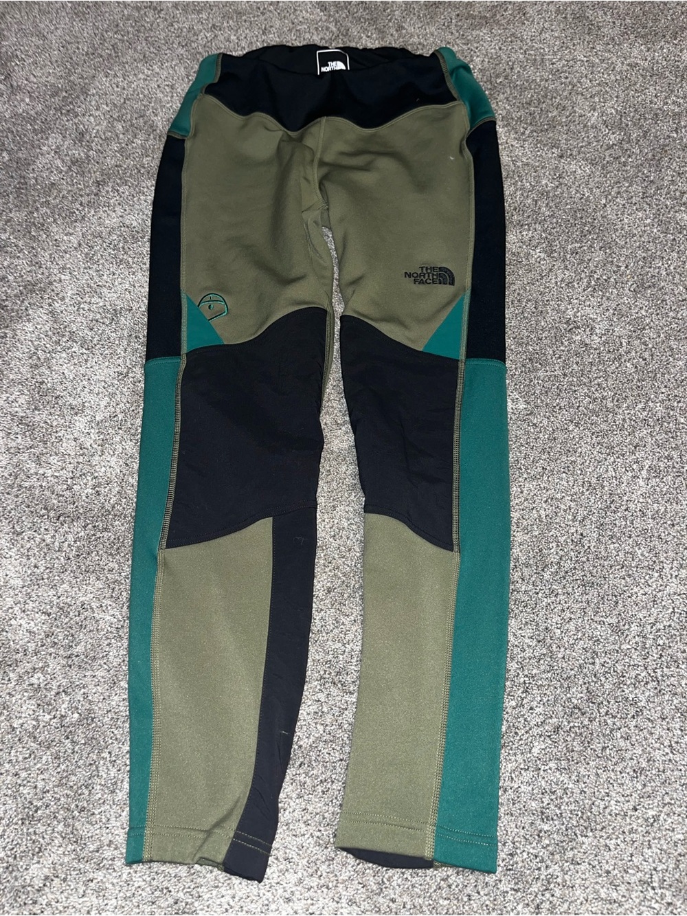 North Face Steep Tech Fleece Black Olive Pants Large Women’s Euc